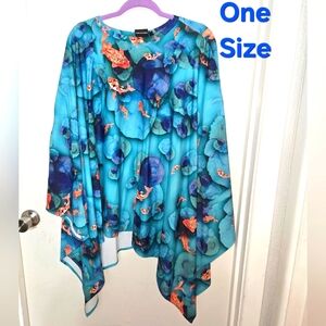 Elhoffer Design Essentials Koi Pattern Poncho